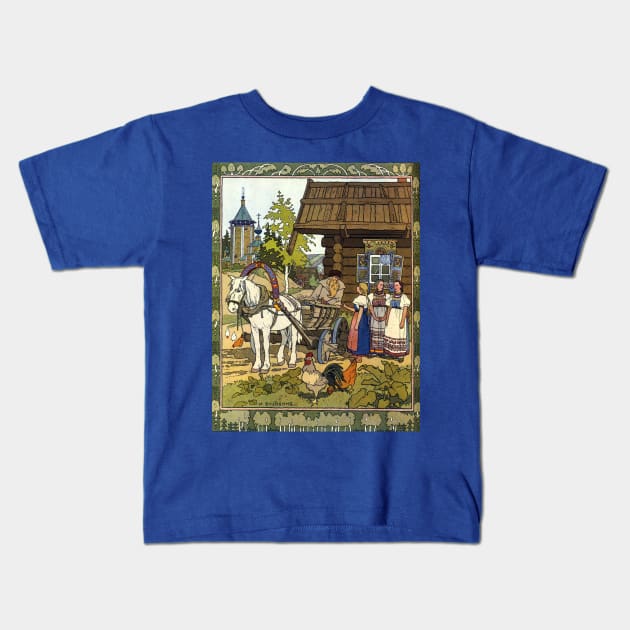 The Feather of Finist the Falcon - Ivan Bilibin Kids T-Shirt by forgottenbeauty